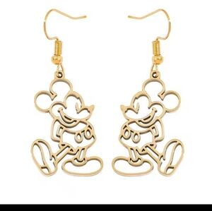 Gold Mickey Mouse‎ Earrings f71